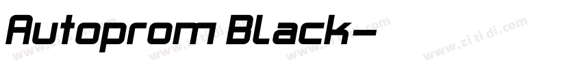 Autoprom Black字体转换 Autoprom Black字体转换